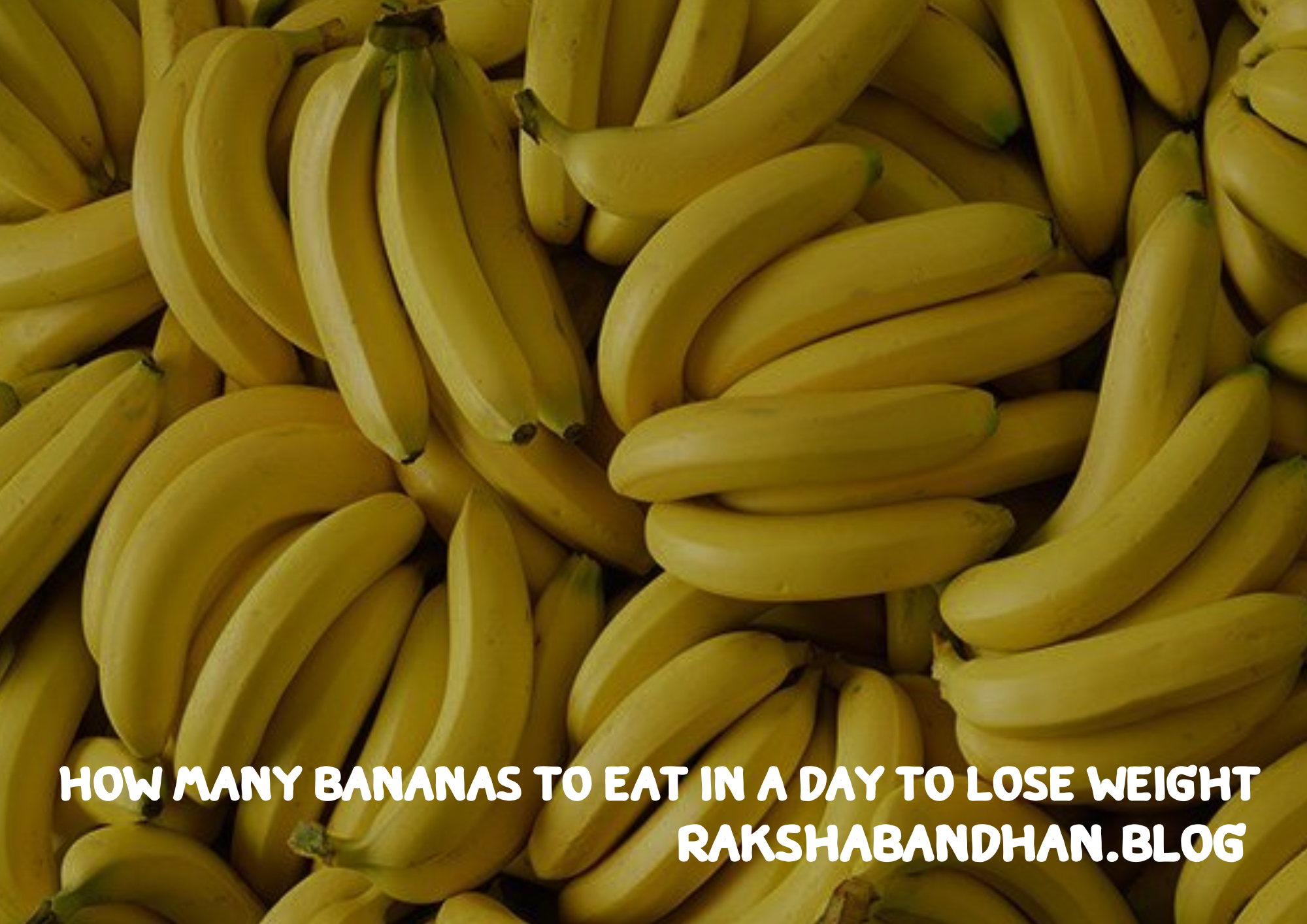 How Many Bananas To Eat In A Day To Lose Weight